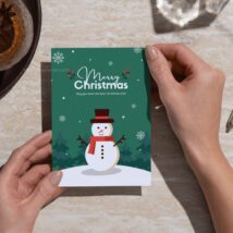 Snowman Delight Christmas Gift Card