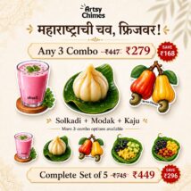 Maharashtrian Food Fridge Magnets – set of 5 Combo